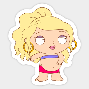 Pregnant Stewie Sticker